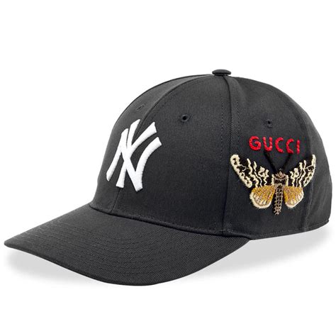 gucci yankee hat barneys|Gucci ny Yankees logo cap.